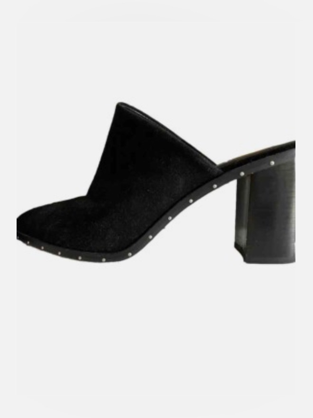 Rebecca Minkoff Black Suede Studded Mules